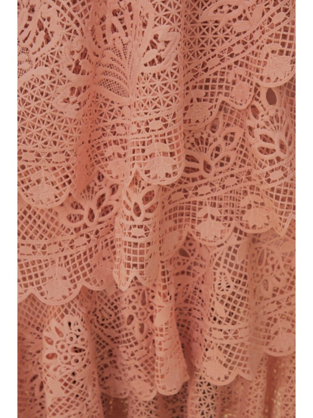 NWT FARM Rio Light Pink Guipure Lace Corset Top & Tiered Maxi Skirt Set S - Picture 16 of 16